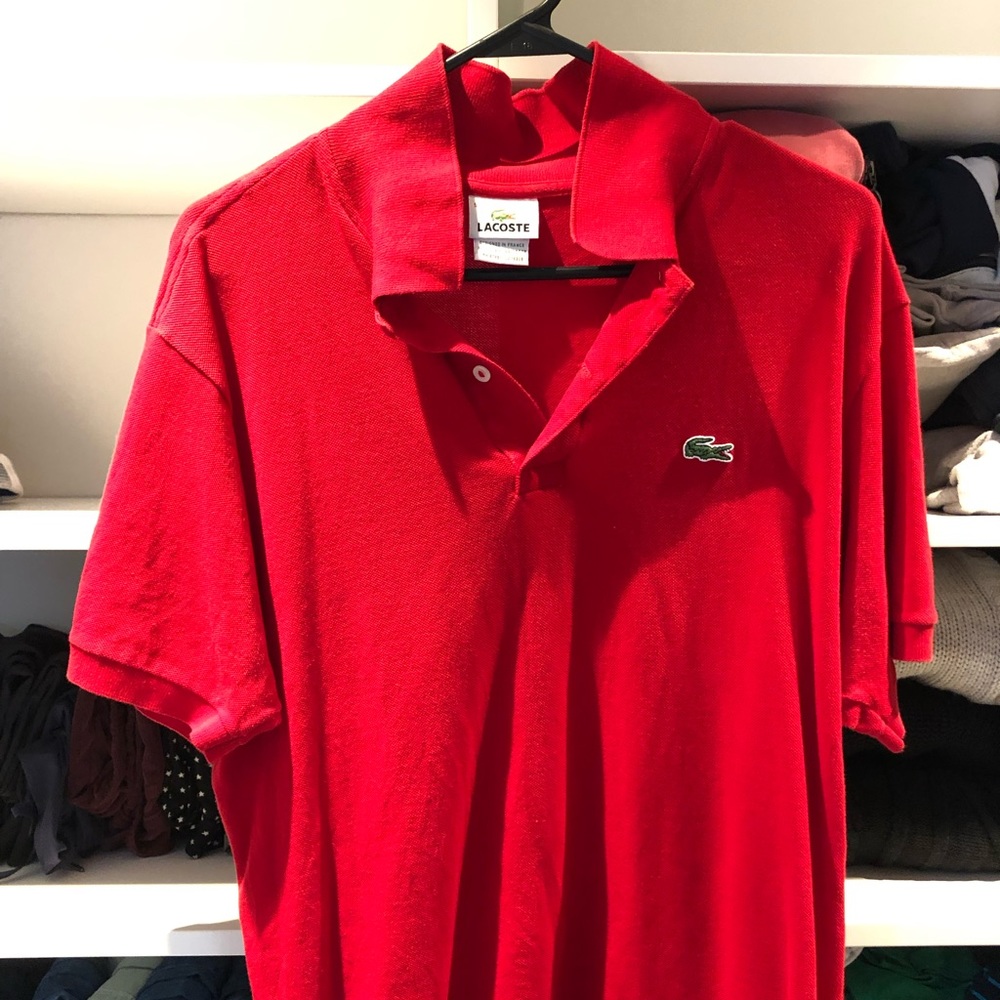 Lacoste Red Men’s Polo Size 5/Medium